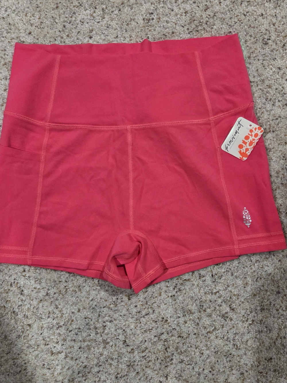 Free People Movement High-Waist Active Shorts - Rasberry